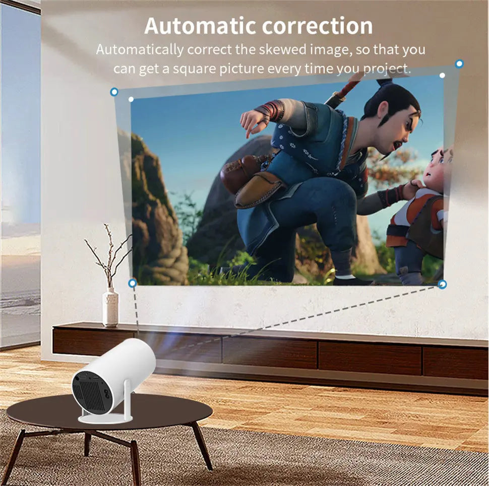 DITONG HY300 Plus HD Projector portatil 4K 1280x720P Android  LED Video Home Theater Cinema Phone mini Proyector Movie HY300 pro