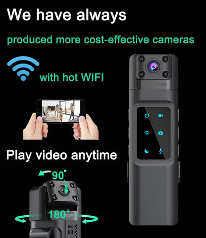 2024 NEW WIth Wifi Hotspot Mini Camera 1080P Portable Digital Video Recorder Body Camera Night Vision DVR Miniature Camcorder