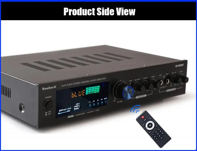 HiFi Digital Bluetooth Amplifiers Dynamic Screen Stereo Sound AMP For Home Car Meeting Karaoke Cinema 608 628 999 BT Max 4000W