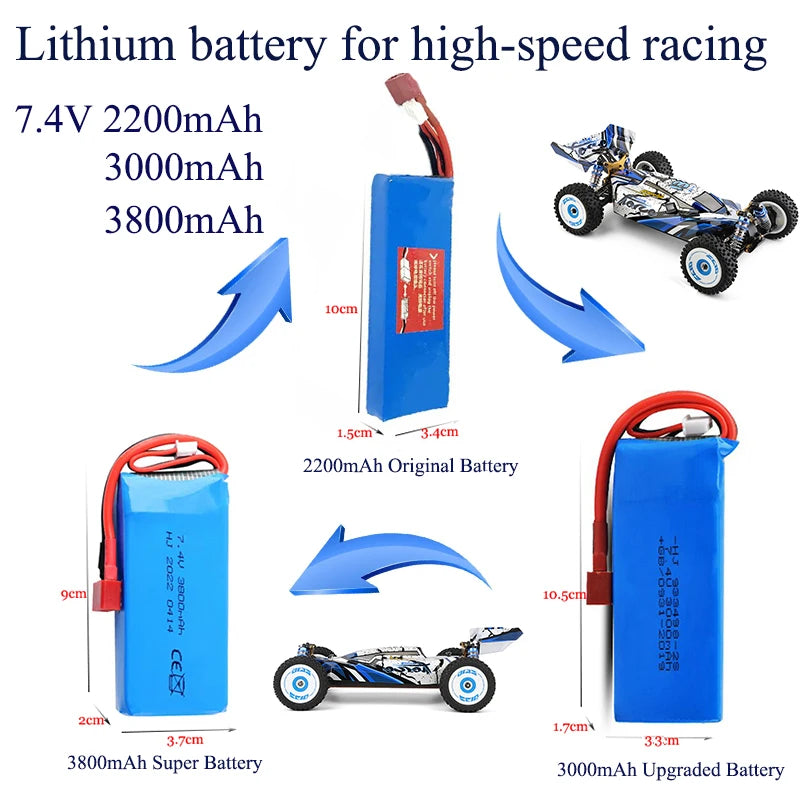 Wltoys New 124017-V8 1/12 2.4G Racing RC Cars 4WD Brushless Motor 75Km/H High Speed Remote Control Off-road Drift Toys For Aduit