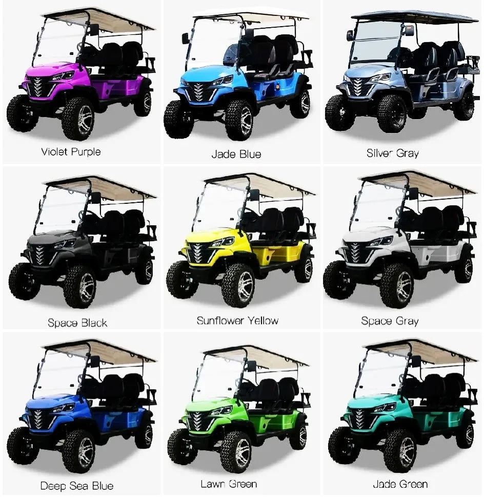 Wholesale Brand New Utility Vehicle 4 Wheel 4 Seater Golf Cart 48V Lithium Battery Club Car off Road Golf Cart Electric Price