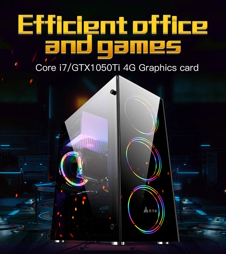 Aotesier Core i7 CPU Affordable Computer full set 8G/16G RAM 256GB SSD home office gaming pc desktop computer gamers  PC GAME